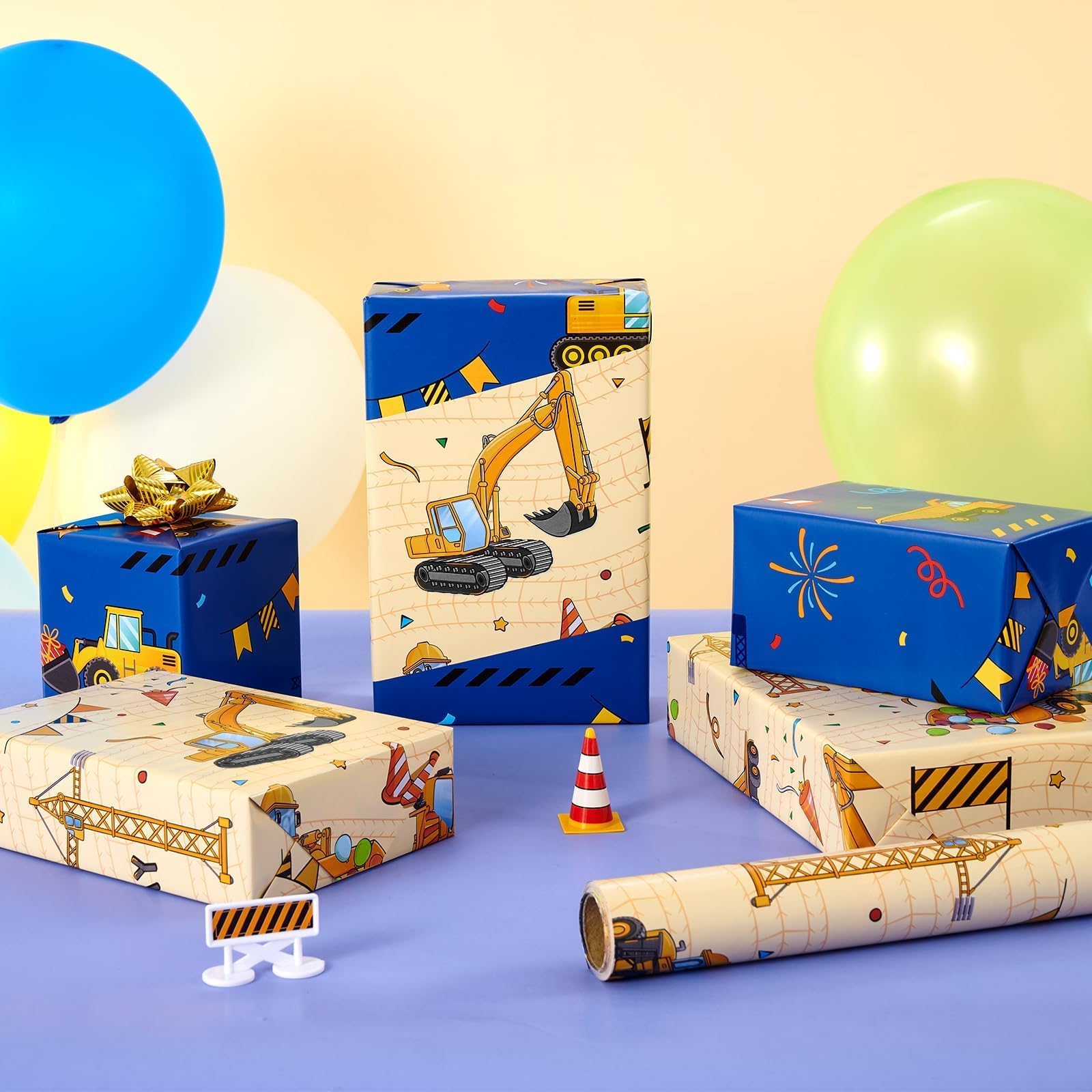 WERNNSAI proyecto DIY con guirnalda hecha del papel tema construcción