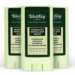 WestKey Labs frontal del pack mostrando tres sticks, portátil y práctico