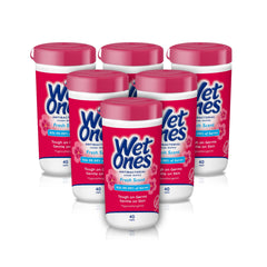 Wet Ones bote frontal mostrando diseño y cierre práctico