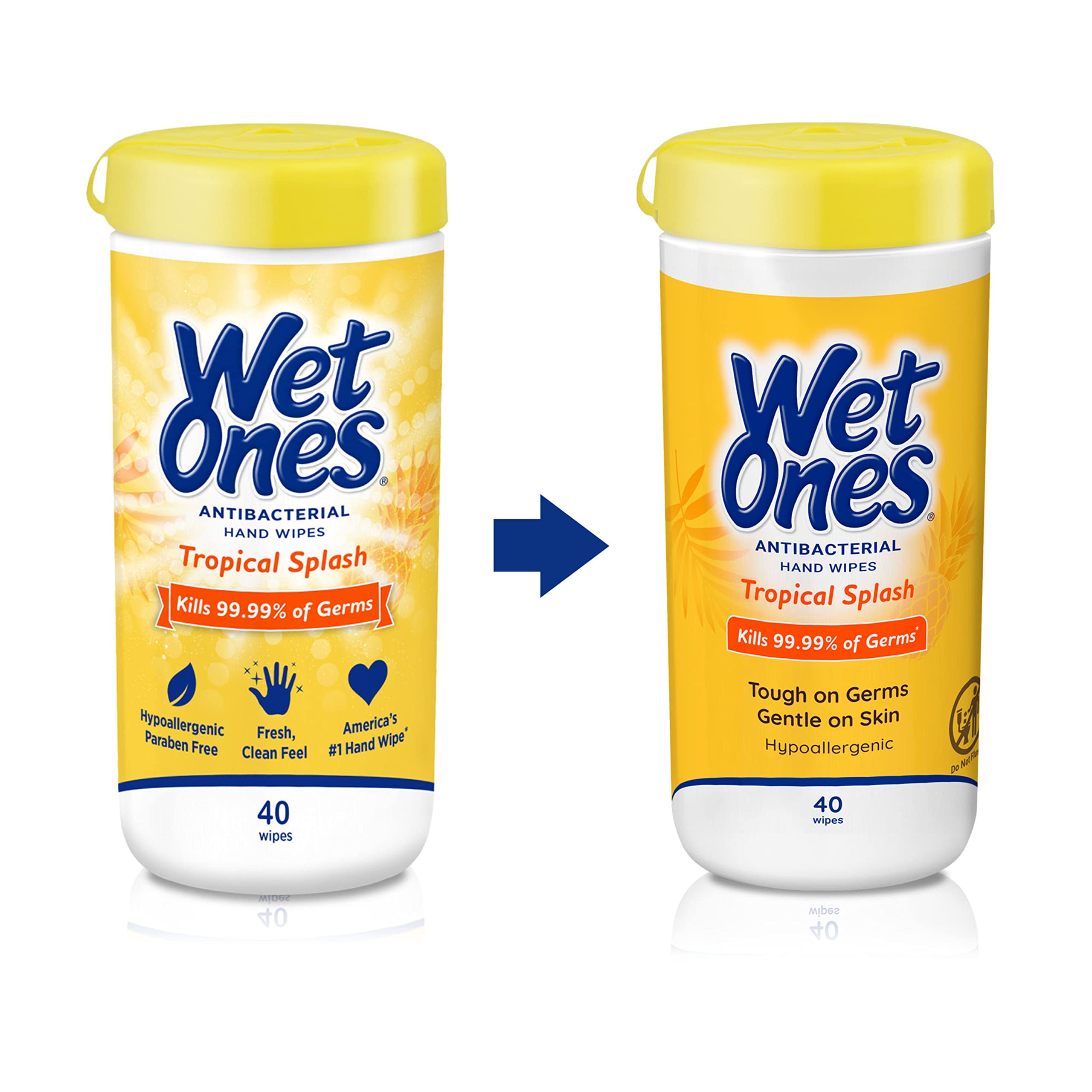 Detalle de la textura de la toallita Wet Ones con aloe para sensación suave