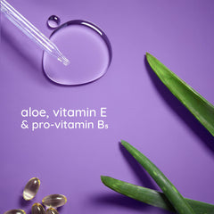 Wet Ones etiqueta con ingredientes clave aloe y vitamina E, segura