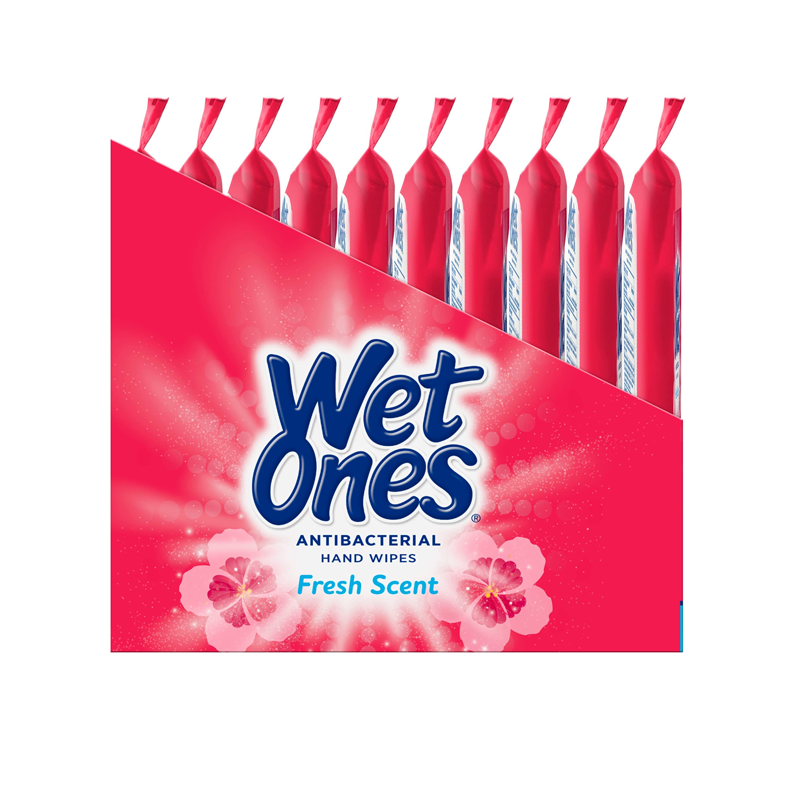 Wet Ones varios paquetes juntos mostrando el paquete de 10 unidades