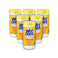 Wet Ones envase frontal Tropical Splash mostrando diseño y marca, limpieza rápida