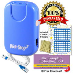 Wet-Stop accesorios incluidos pilas, cables y guía de uso práctico