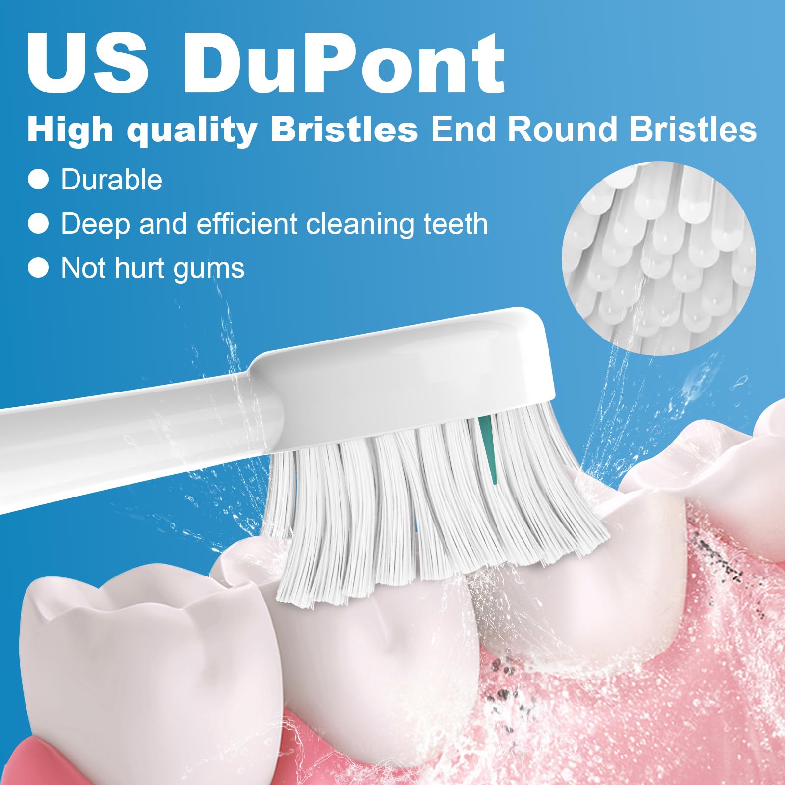 Cabezal Wevihroke montado en cepillo WaterPik Sonic-Fusion en uso