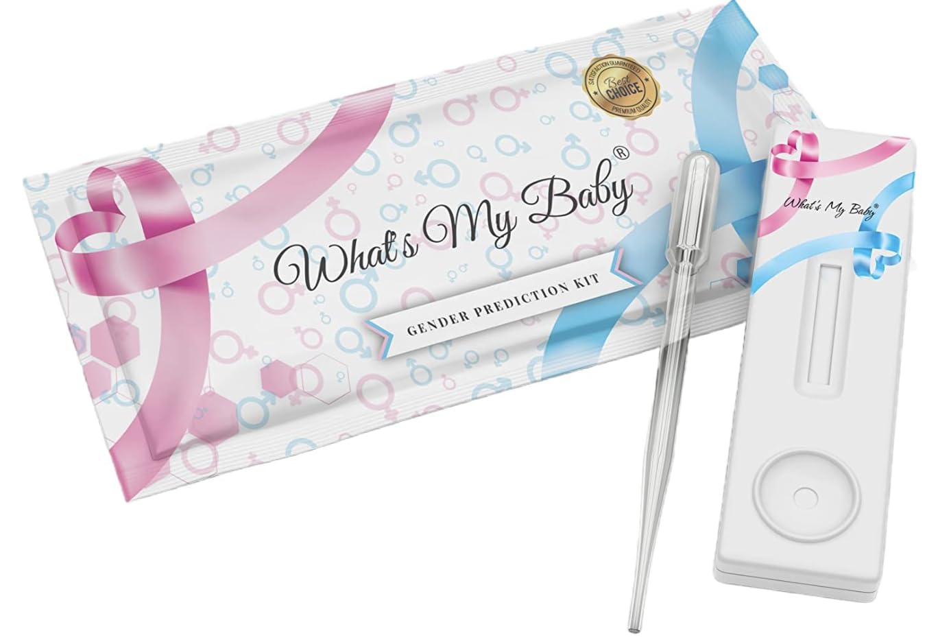 Whats My Baby empaque frontal mostrando el kit y facilidad de uso
