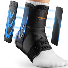 WHCOOL tobillera vista frontal mostrando ajuste estable y soporte