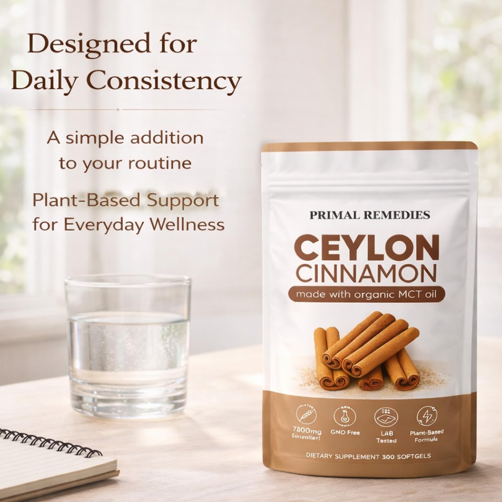 WHDEOW softgels junto a desayuno para integrar en rutina matutina