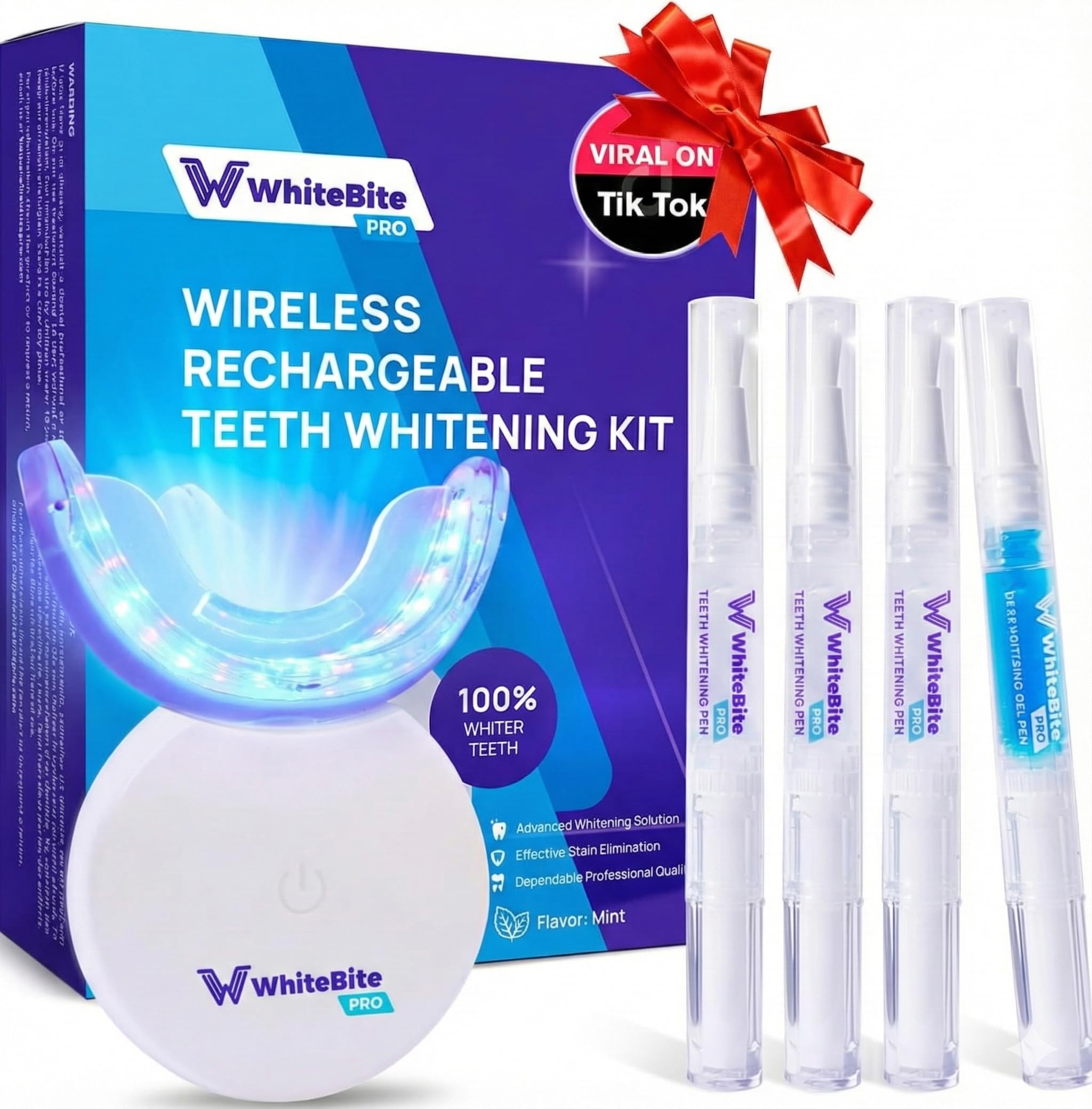 Whitebite Pro vista frontal del empaque mostrando contenido y beneficios