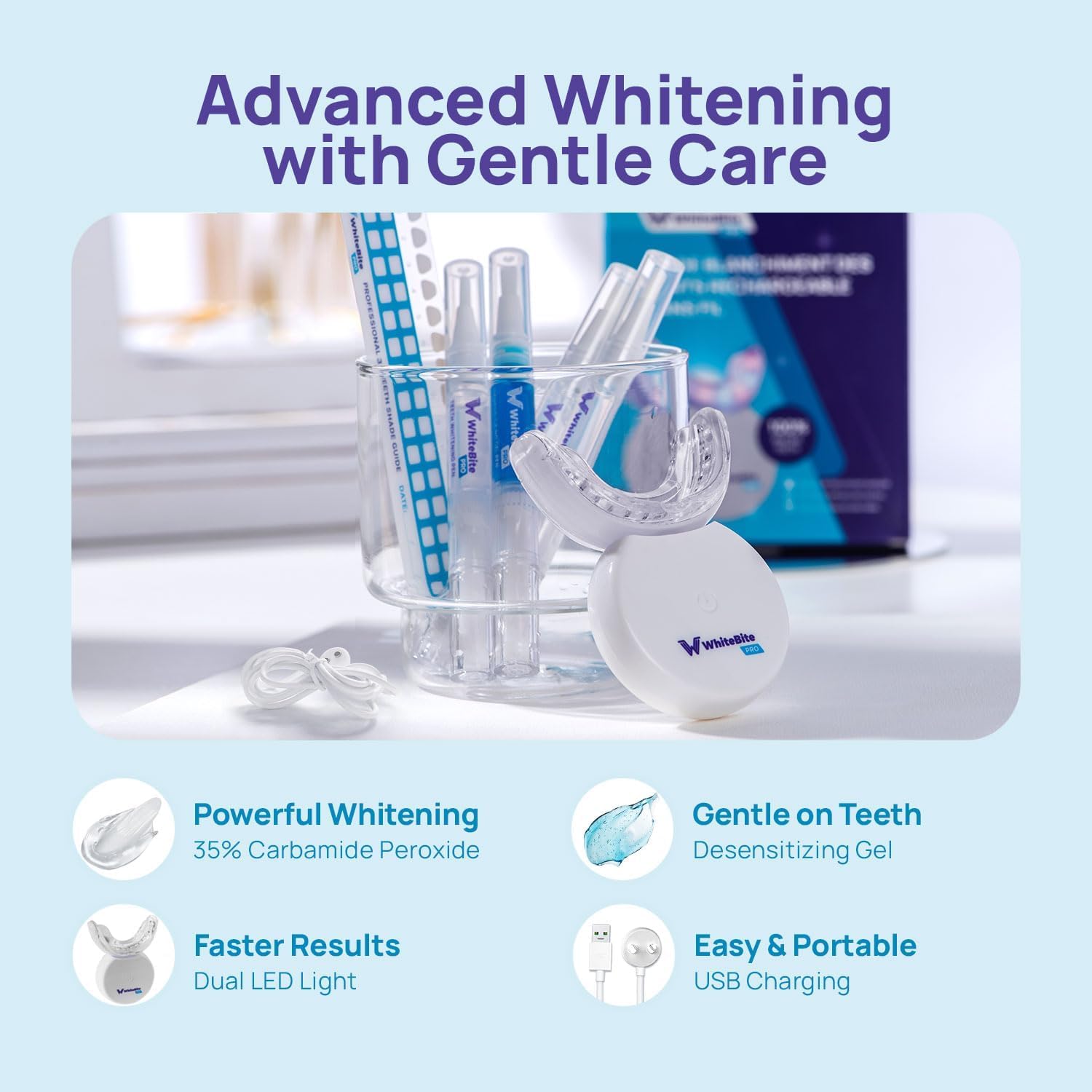 Whitebite Pro tubo de gel 35% carbamida, potente para manchas tenaces