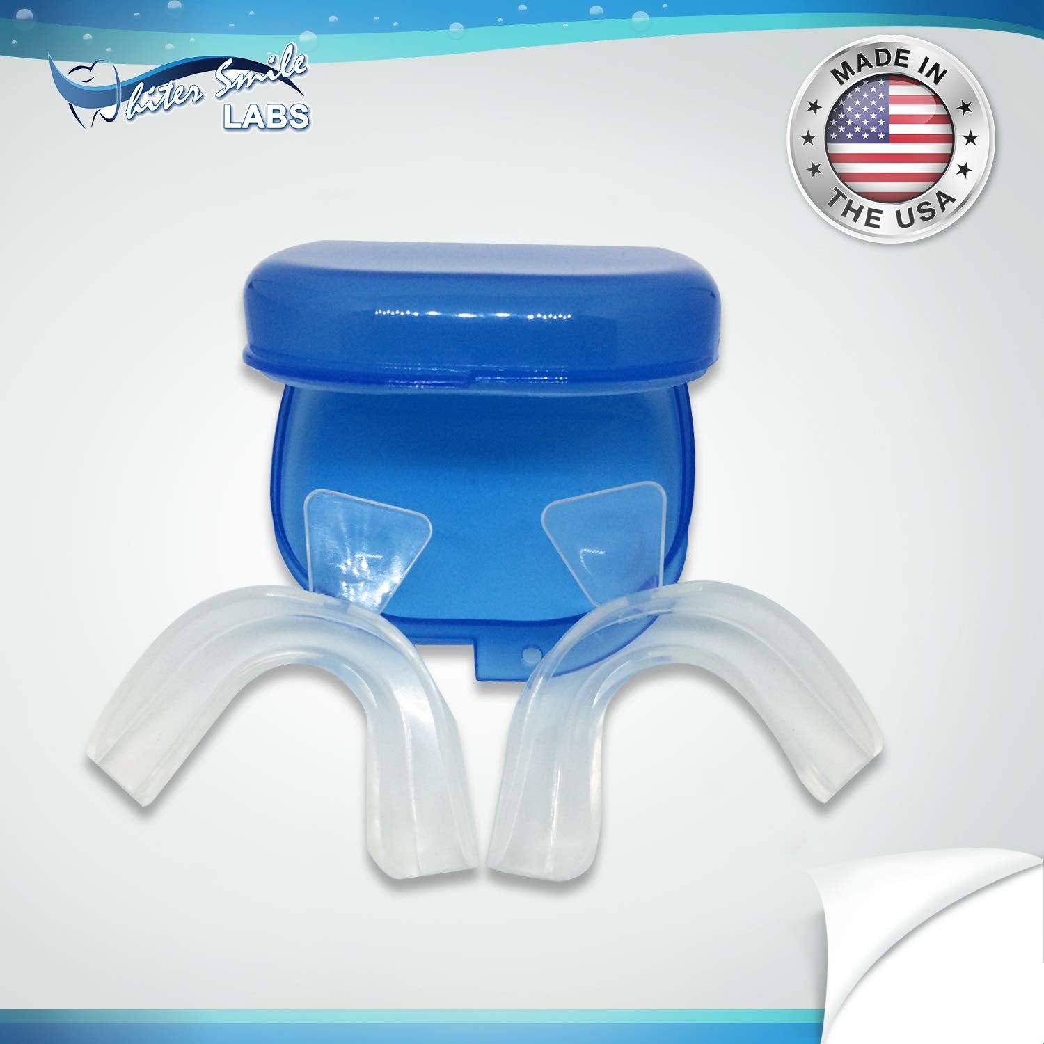 Whiter Smile Labs primer plano de la textura de la bandeja termoformable, proporciona ajuste cómodo