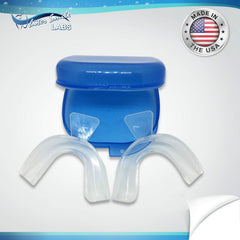 Whiter Smile Labs primer plano de la textura de la bandeja termoformable, proporciona ajuste cómodo