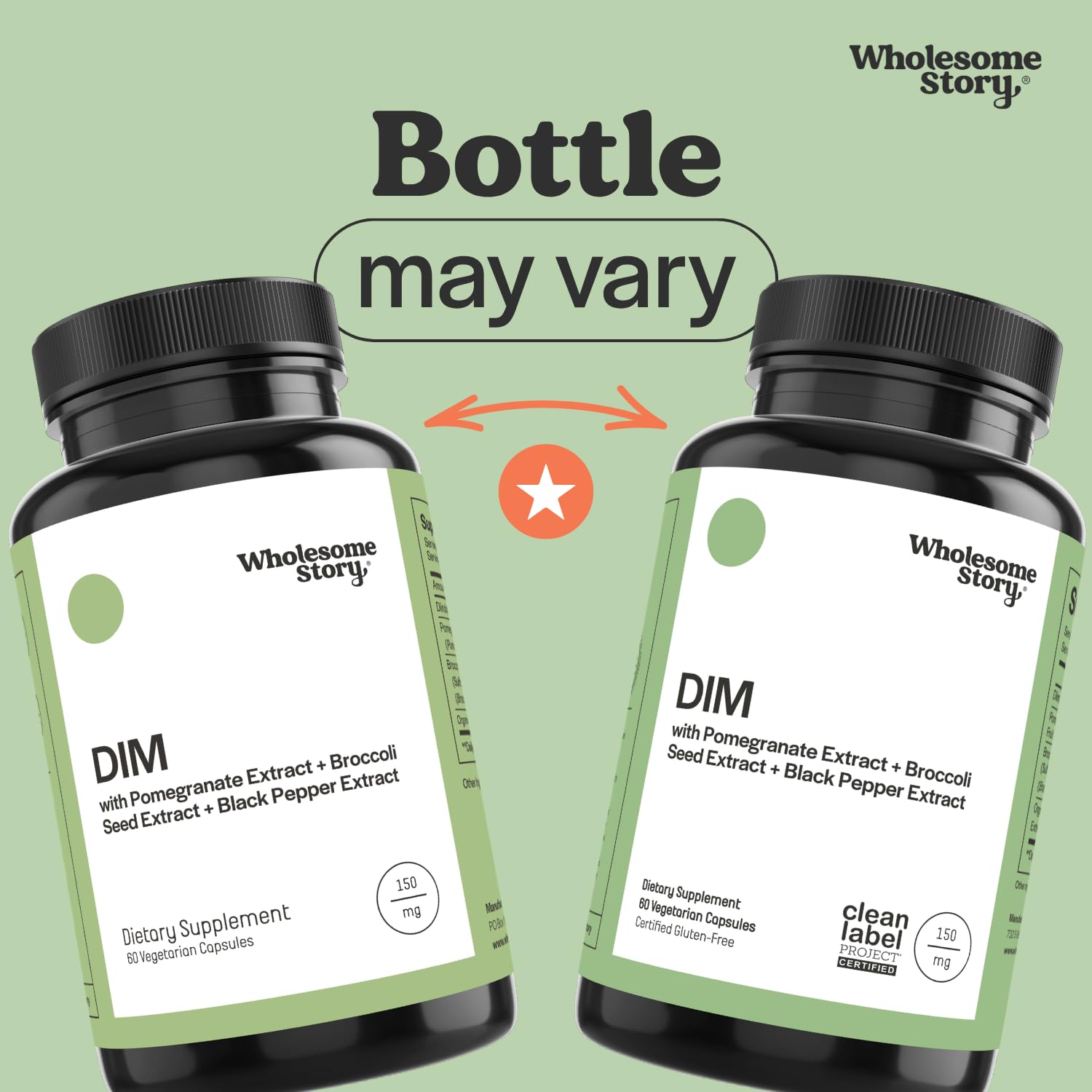 Wholesome Story etiqueta con información de ingredientes y certificaciones