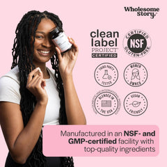Wholesome Story etiqueta con ingredientes y beneficios claros y verificables