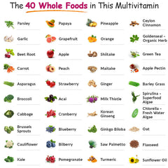 Frutas y verduras orgánicas usadas por Wholesome Wellness para vitaminas naturales