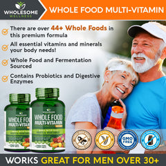 Wholesome Wellness etiqueta con lista de ingredientes naturales y sin aditivos
