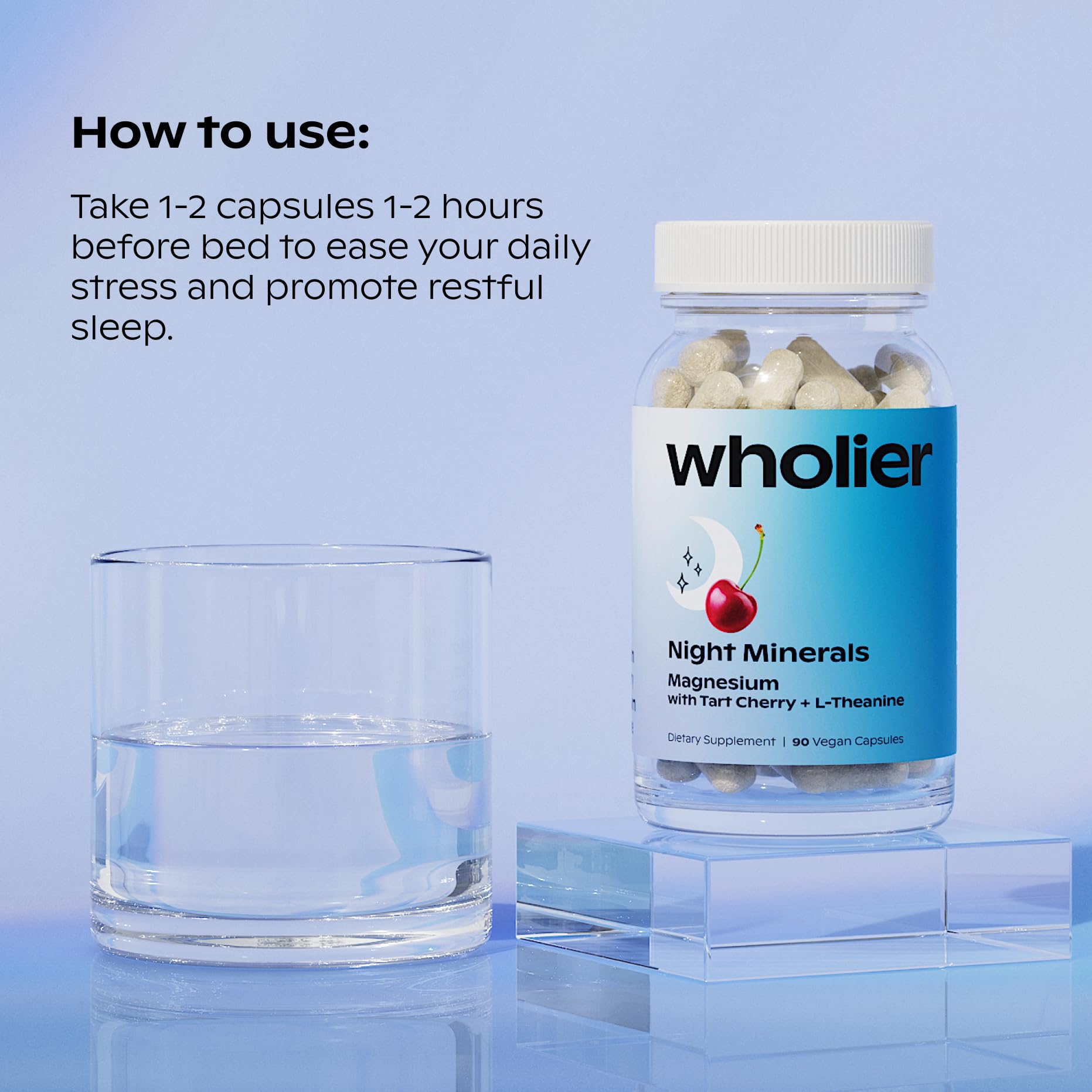wholier cereza ácida y toronjil que complementan el magnesio