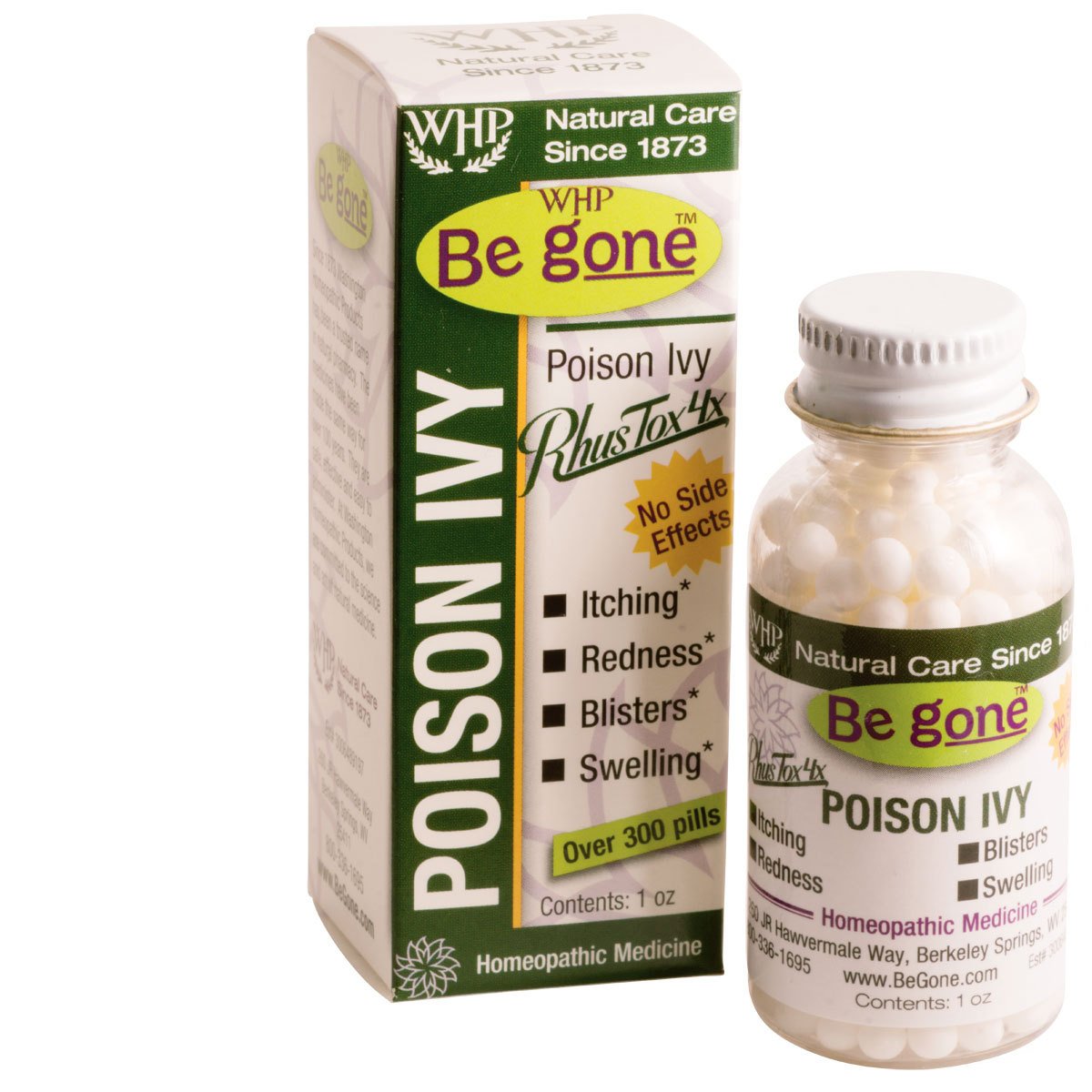 WHP Be gone frasco frontal con más de 300 pastillas, opción práctica y duradera
