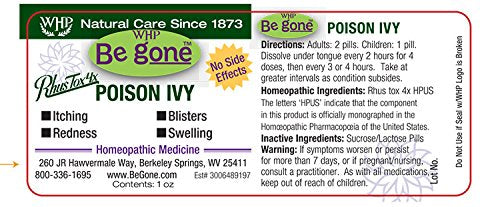 WHP Be gone primer plano de pastillas y textura, fácil de administrar y transportar