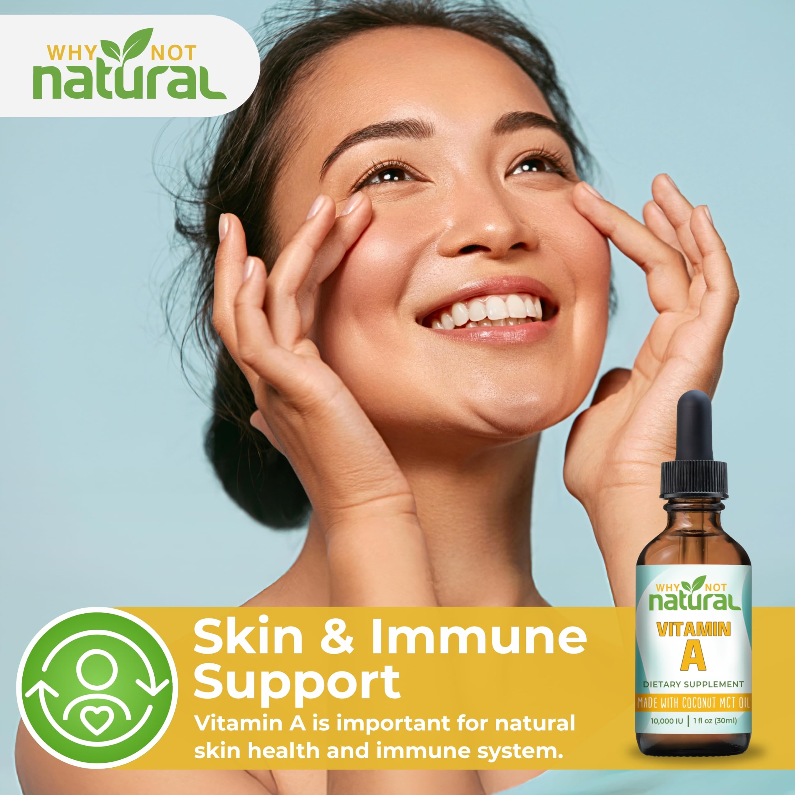 Why Not Natural ambiente de cuidado facial sugiriendo uso diario