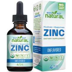 Why Not Natural frasco delante mostrando etiqueta orgánica y beneficios claros