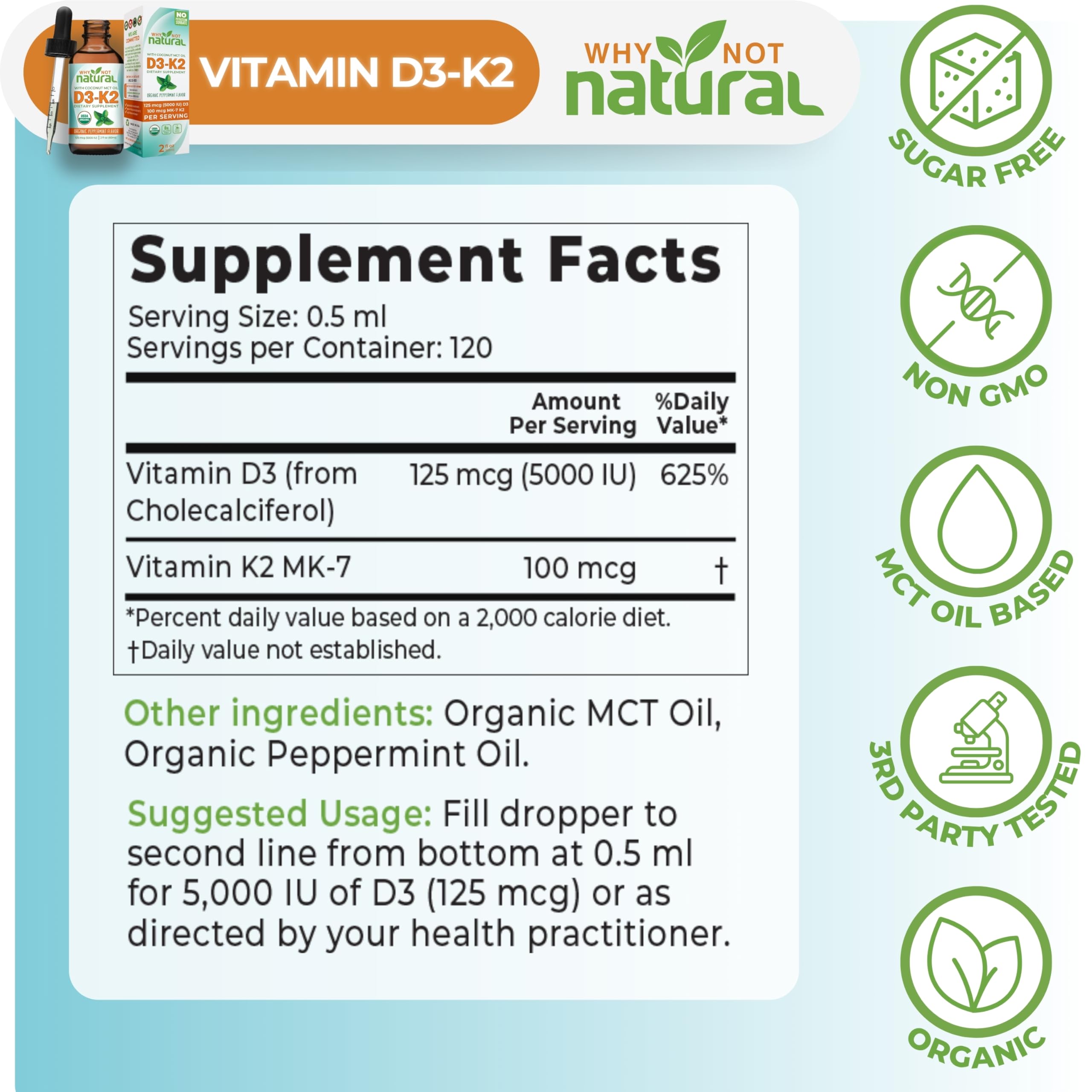 Why Not Natural gotas sublinguales en uso para toma rápida y práctica