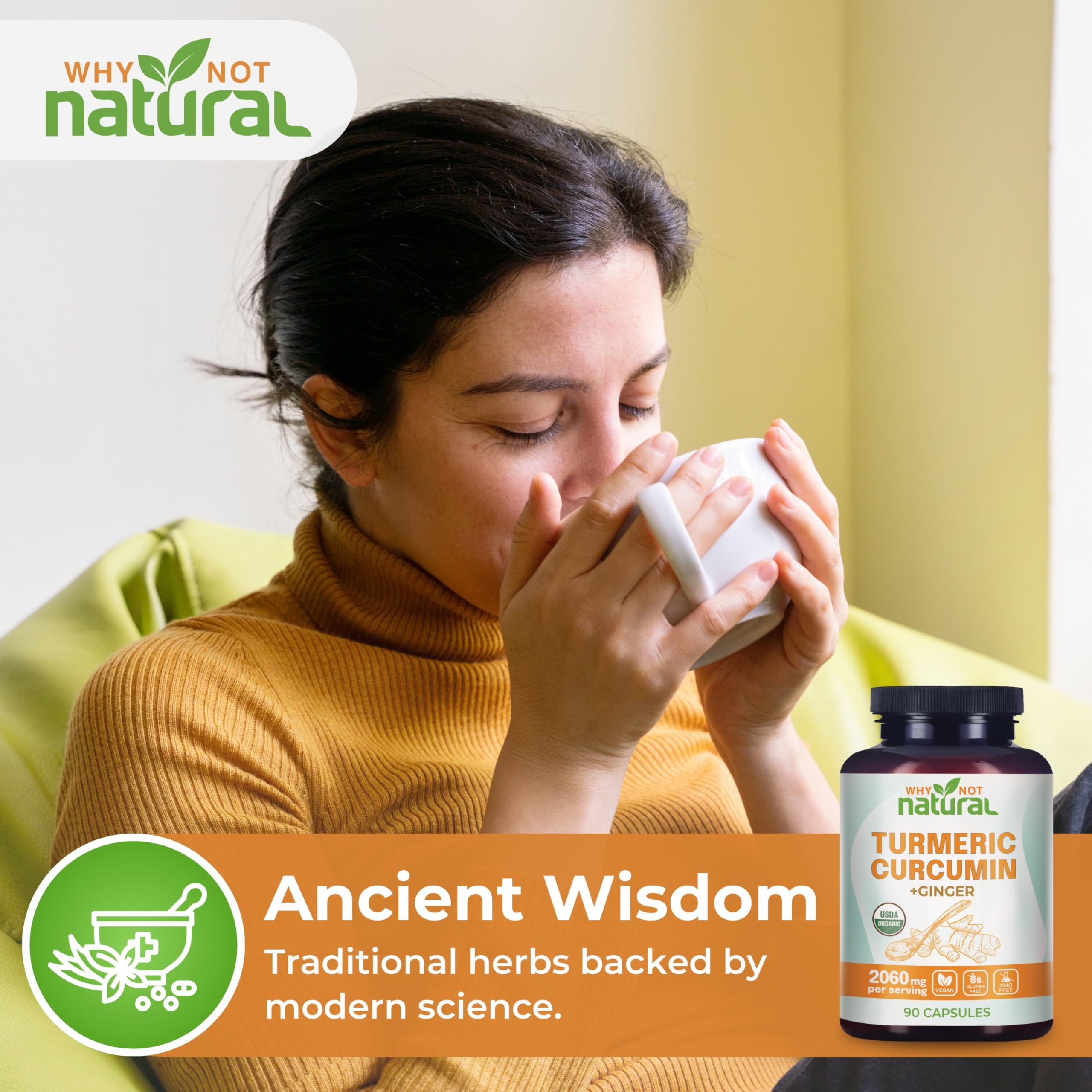 Why Not Natural jengibre y cúrcuma como ingredientes naturales complementarios