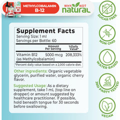 Why Not Natural botella junto a una regla para comparar tamaño práctico