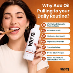 Whyte envase rodeado de cocos y hojas para enfatizar ingredientes naturales