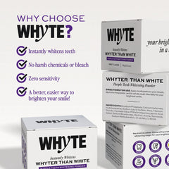 Primer plano de la etiqueta WHYTE mostrando hidroxiapatita y lista de ingredientes beneficiosos