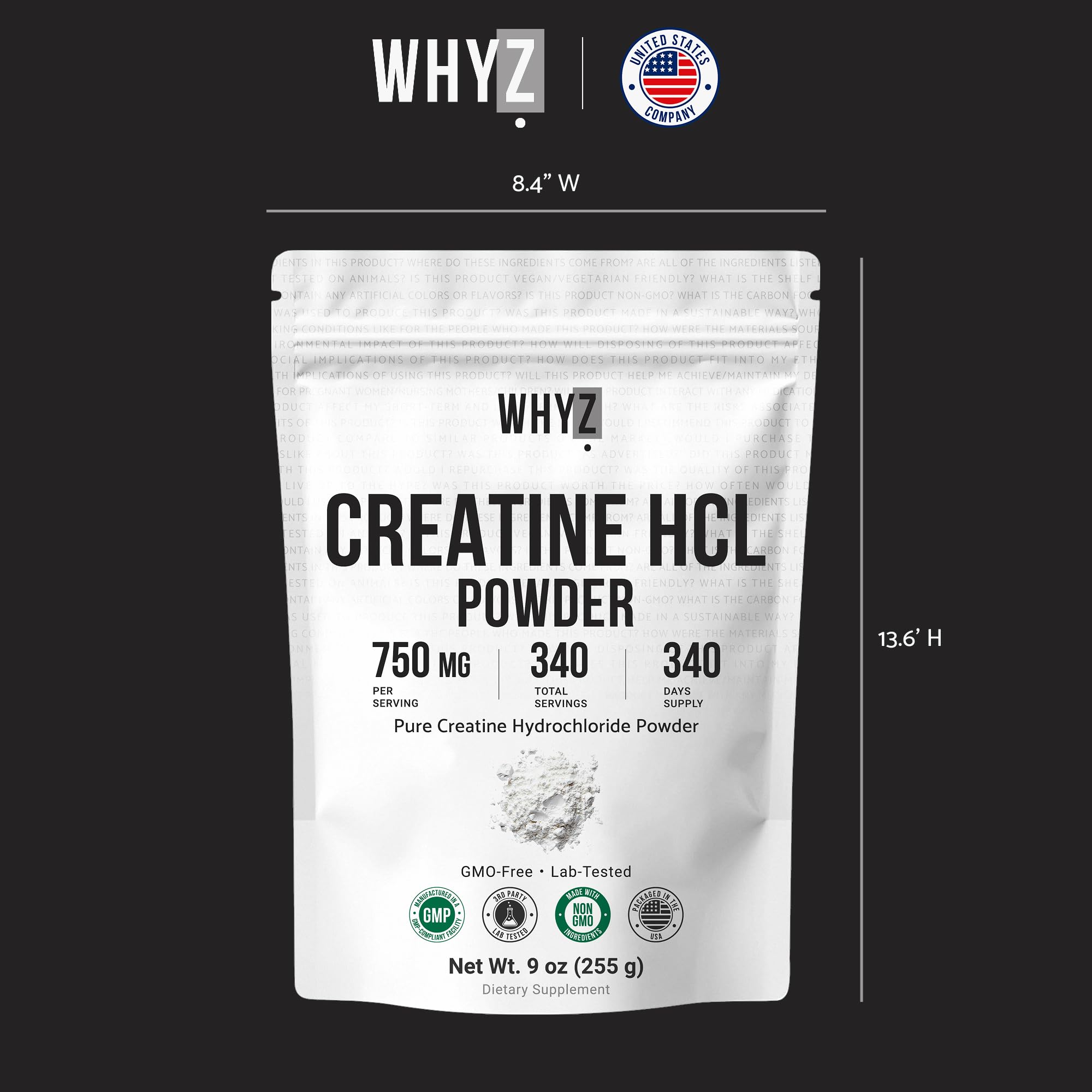 WHYZ bolsa resellable abierta mostrando el cierre y protección contra humedad