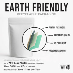 WHYZ creatina mezclada en vaso, disolución homogénea y preparación rápida