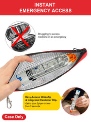 WIBOND mosquetón sujeto a mochila para llevar el autoinyector accesible