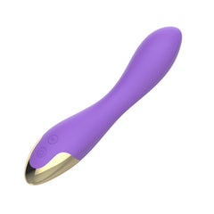 WIBROVA BULET vista frontal del masajeador portátil que enfatiza control y diseño ergonómico