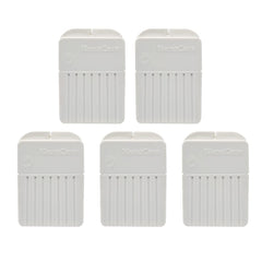 Widex empaque frontal mostrando 5 paquetes y 40 filtros, facilita reposición