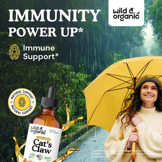 Wild & Organic cuentagotas en mano listo para dosificar con precisión