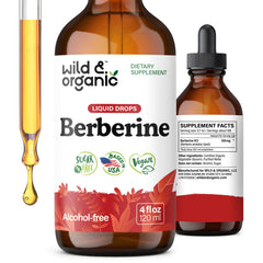 Wild & Organic vista frontal del frasco 4 fl oz mostrando presentación y beneficios