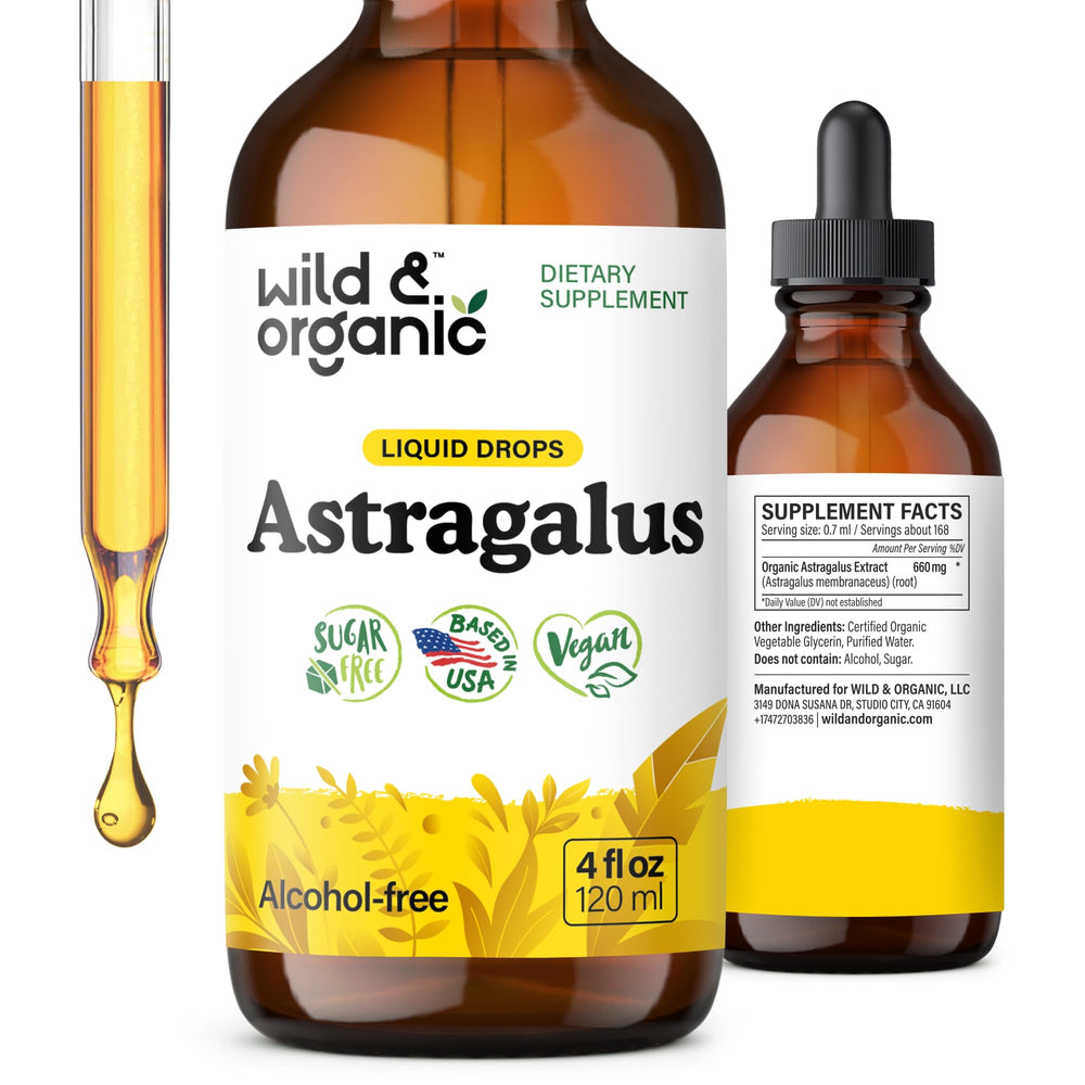Wild & Organic frontal del envase mostrando 4 oz y beneficios