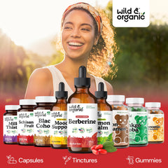 Wild & Organic etiqueta con ingredientes claros y sin aditivos