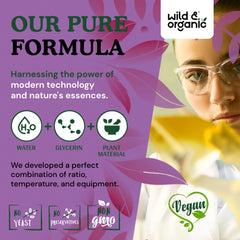 Wild & Organic gotas mezcladas en té para consumo diario