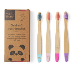 Wild & Stone cepillo frontal mostrando colores candy y mango biodegradable