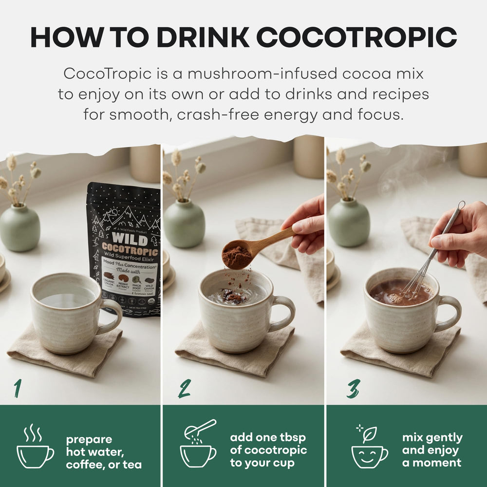 Wild Foods cucharada del polvo Cocotropic lista para preparar