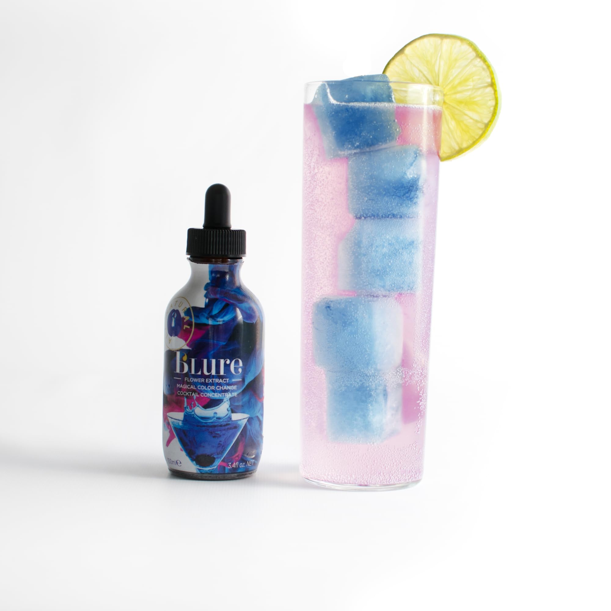 Wild Hibiscus botella 100 ml junto a regla para referencia de tamaño