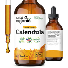 Wild & Organic frasco frontal mostrando etiqueta clara y beneficios
