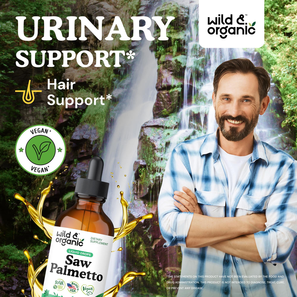 Wild & Organic etiqueta con ingredientes y concentración para fácil lectura