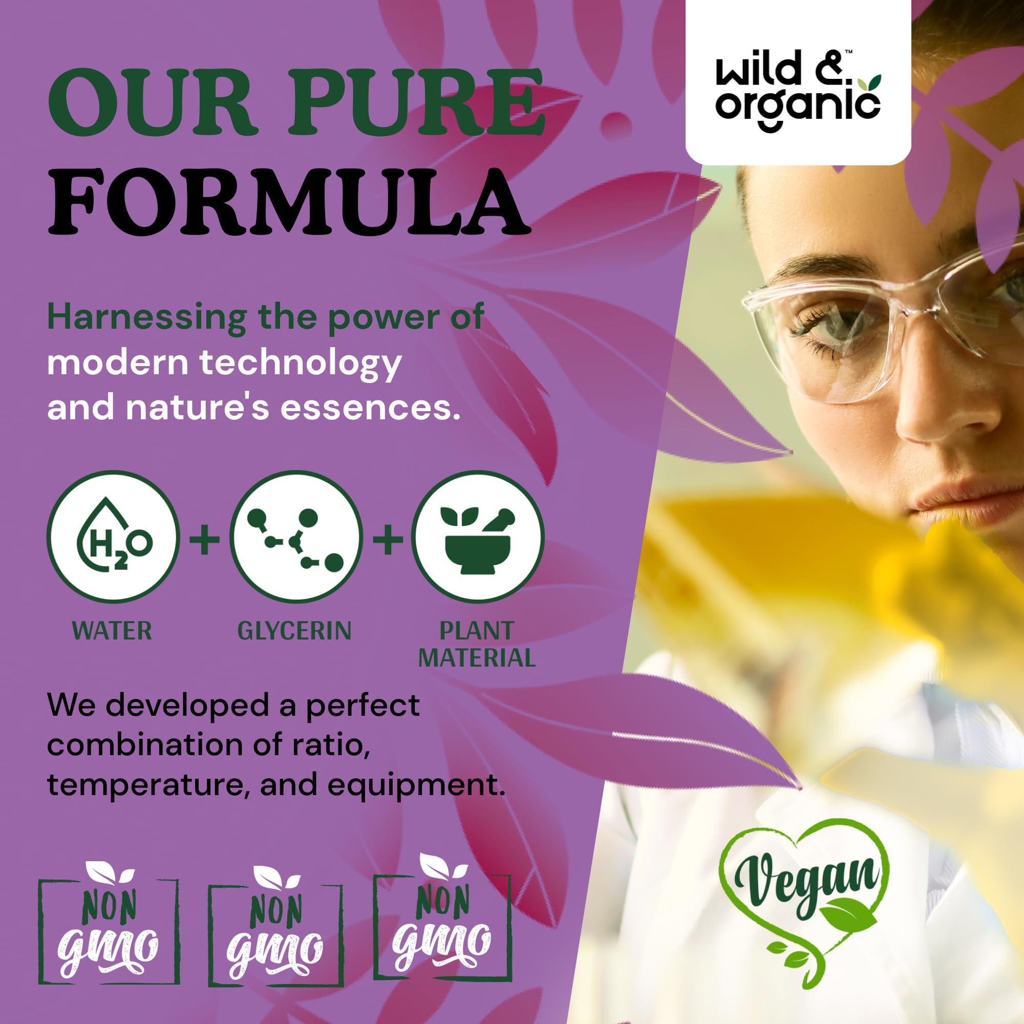 Comparación de tamaño Wild & Organic para referencia de escala