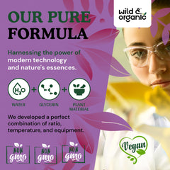 Comparación de tamaño Wild & Organic para referencia de escala