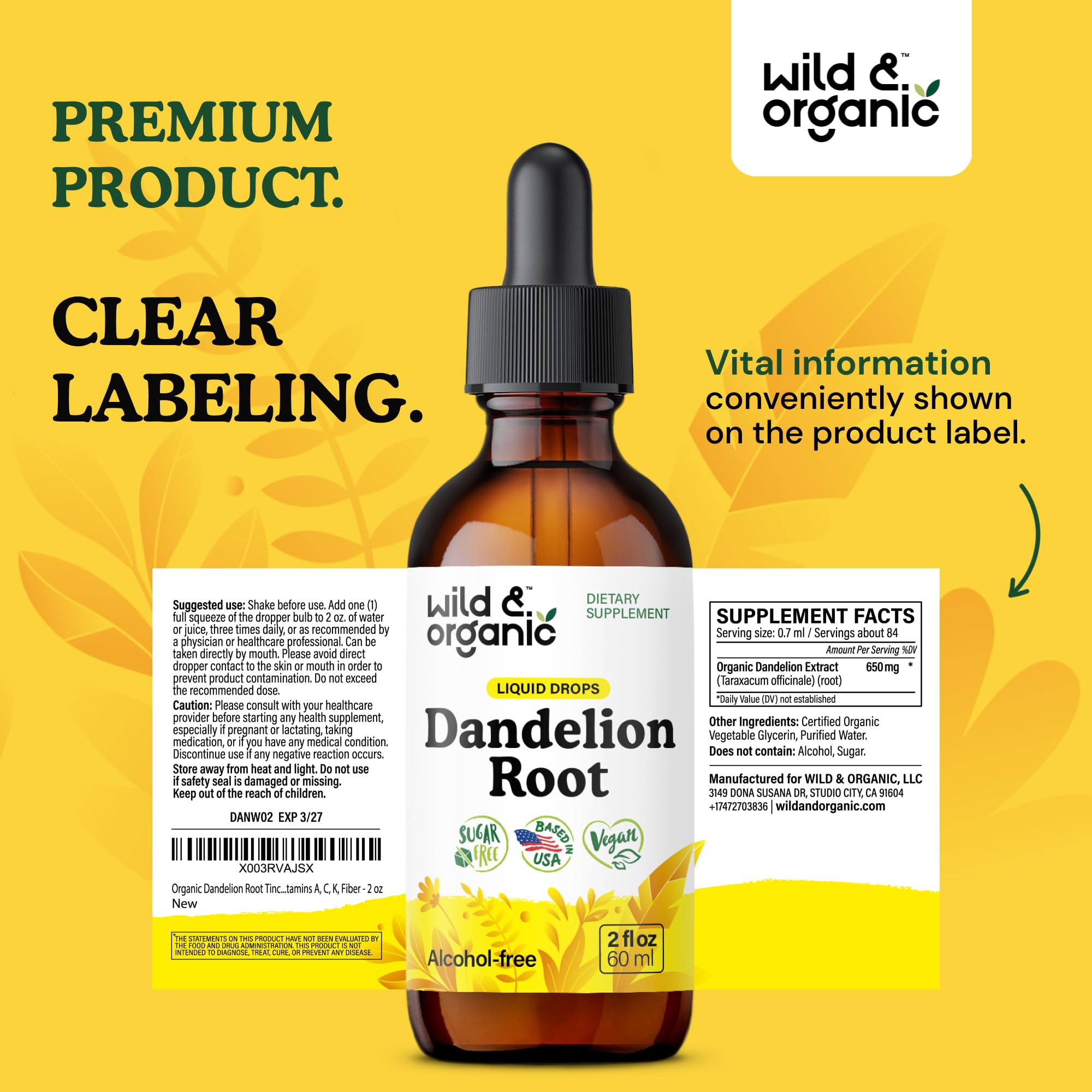 Wild & Organic frasco en entorno de bienestar, complementa rutina