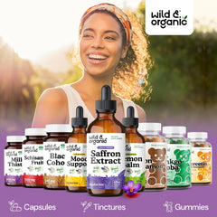 Wild & Organic etiqueta con ingredientes y características veganas visibles