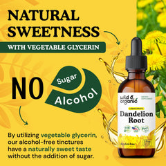 Wild & Organic etiqueta con información de ingredientes, transparencia